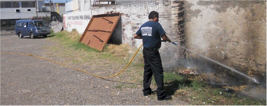 Falta de precaución al soldar portón
