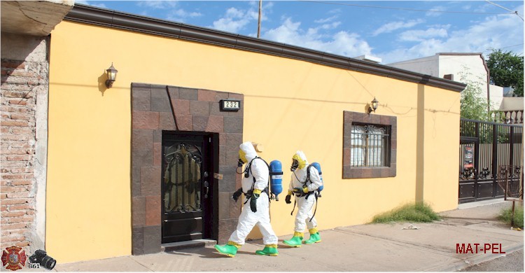 Grupo MATPEL detectando gases tóxicos en vivienda