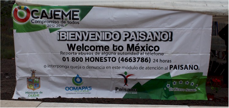 Operativo: "Bienvenido Paisano 2013". Manta con informacin para los paisanos