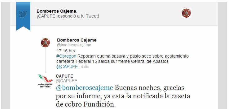 Pronta respuesta de CAPUFE 