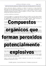 MATPEL Compuestos organicos que forman peroxidos potencialmente explosivos