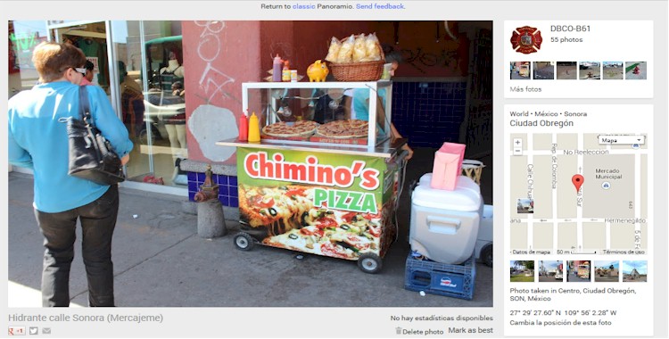 Hidrante localizado en la calle Sonora y obstruido por vendedores ambulantes del Mercajeme